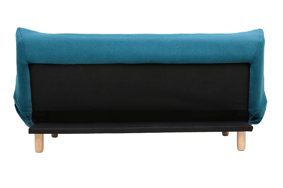 Canap convertible scandinave bleu canard YUMI
