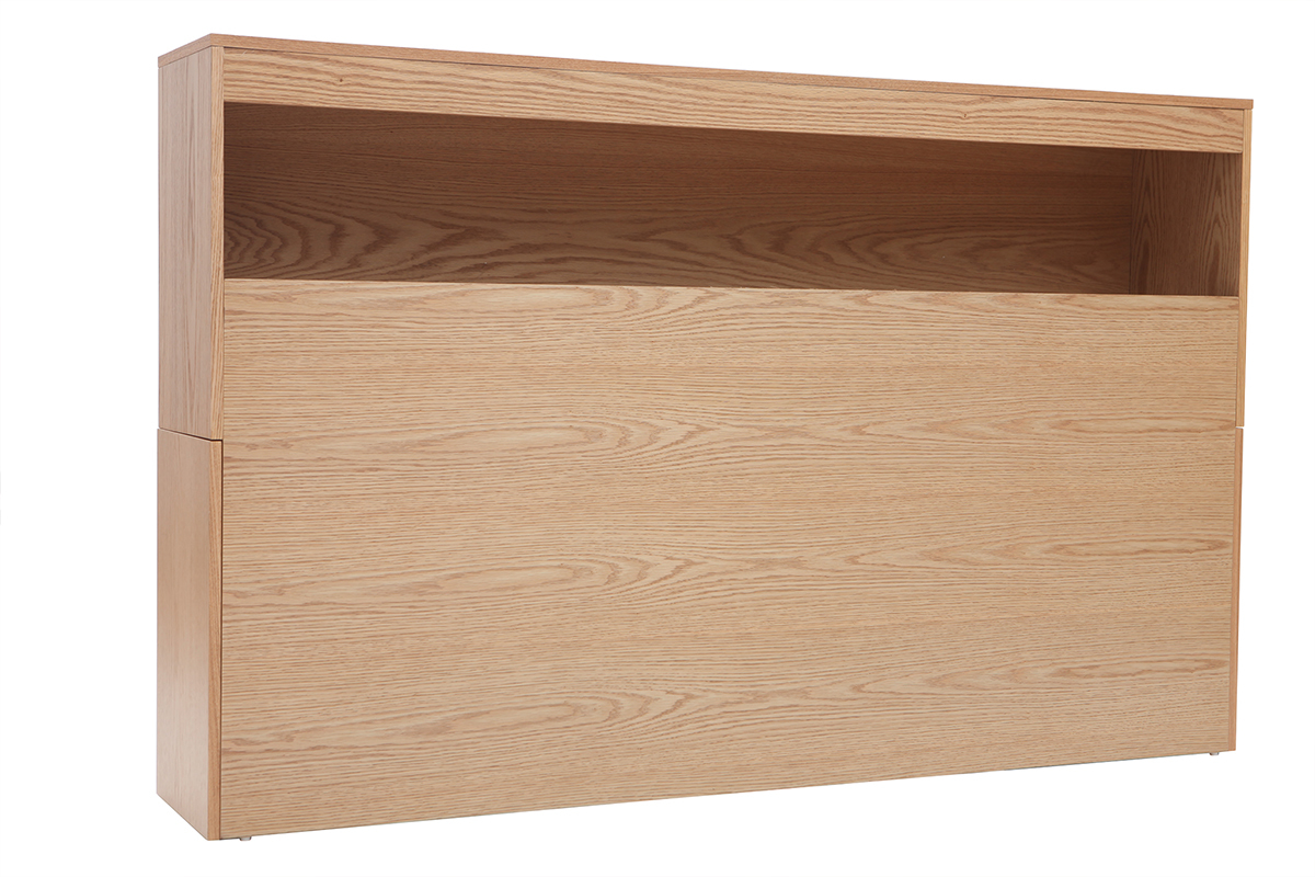 Cebecero con almacenaje madera clara 160 cm HYPNOS