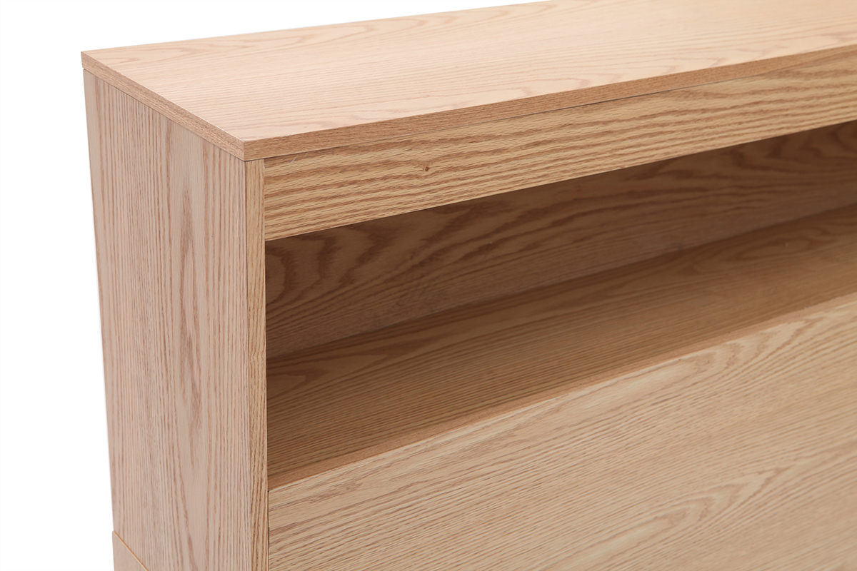 Cebecero con almacenaje madera clara 160 cm HYPNOS