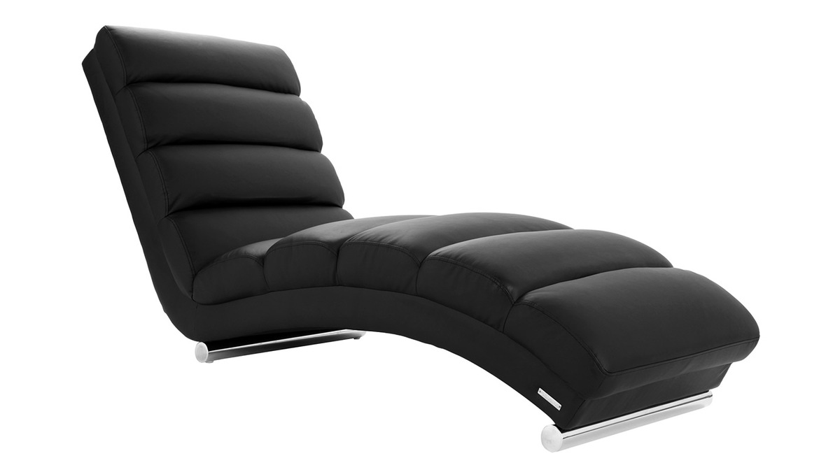 Chaise Longue de diseo negra TAYLOR