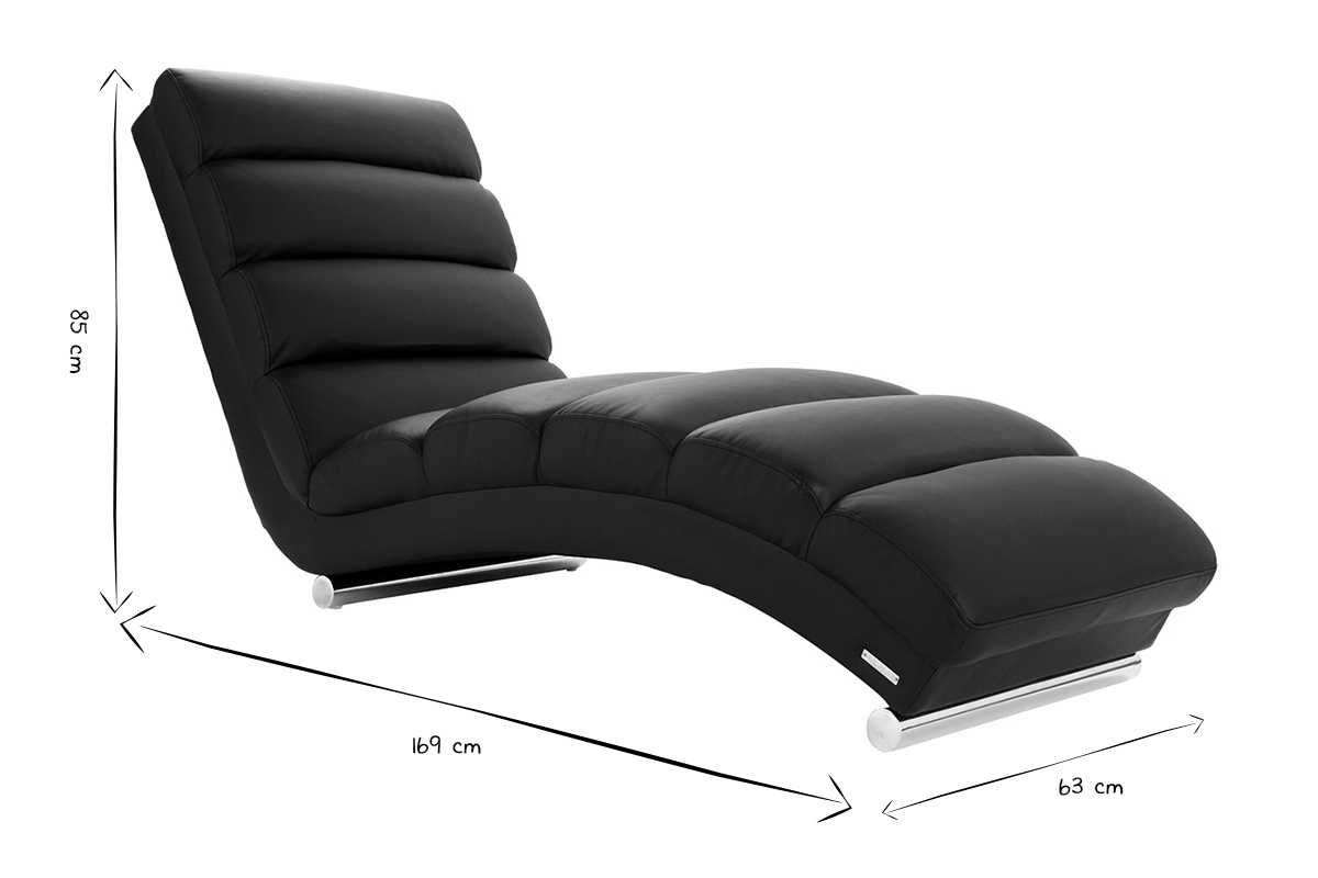 Chaise Longue de dise�o negra TAYLOR