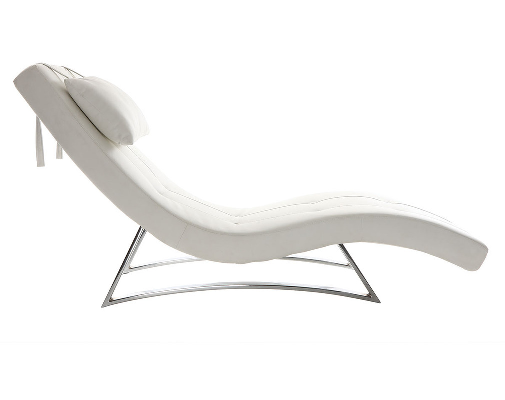 Chaise longue diseño blanco MONACO - Face Chaise longue diseño blanco MONACO