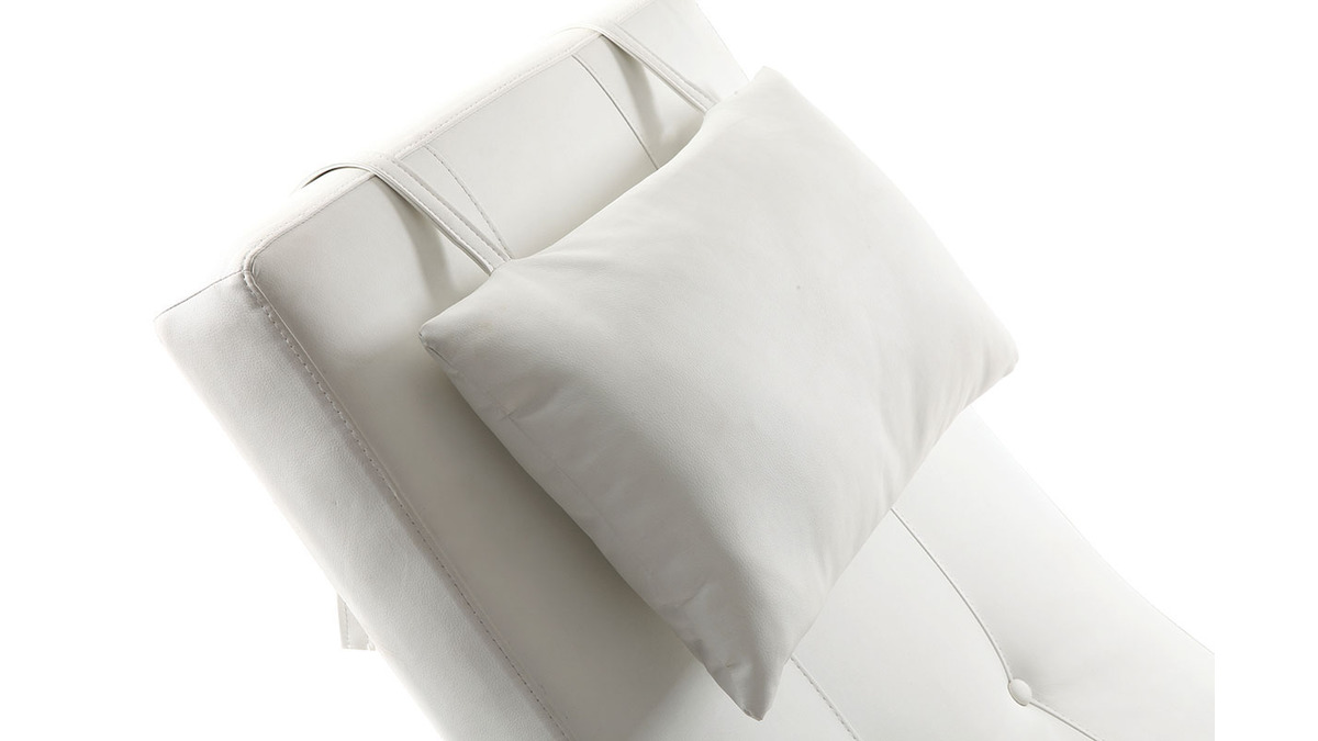 Chaise longue diseño blanco MONACO Miliboo