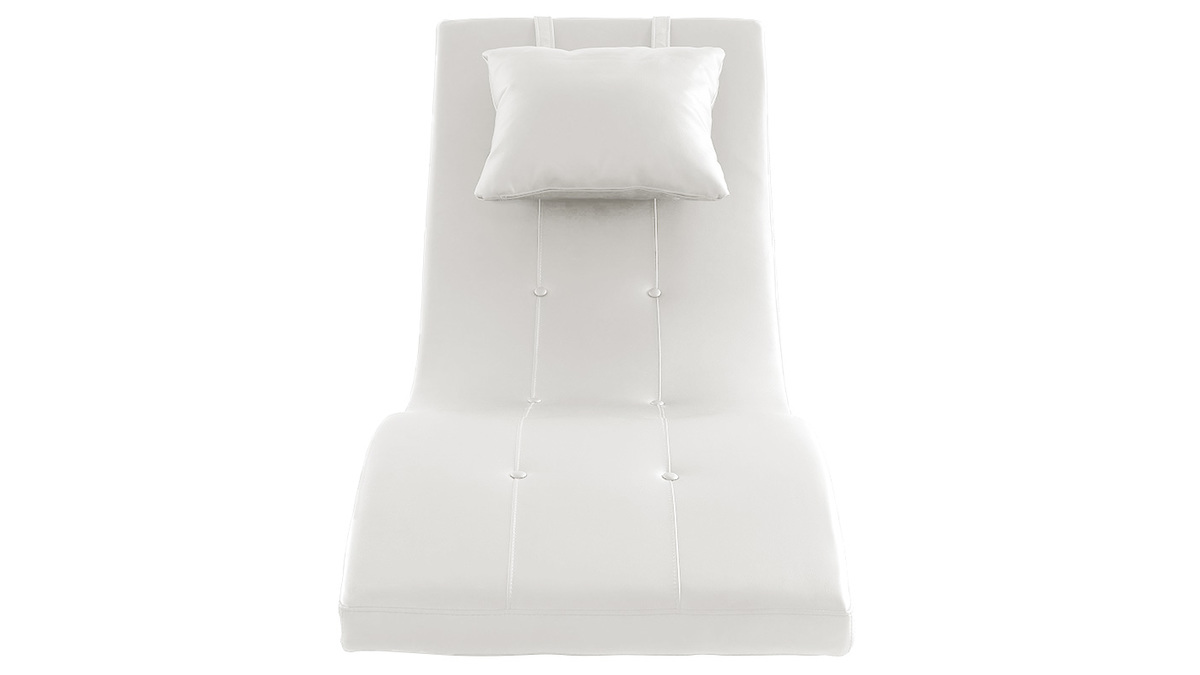 Chaise longue diseño blanco MONACO Miliboo