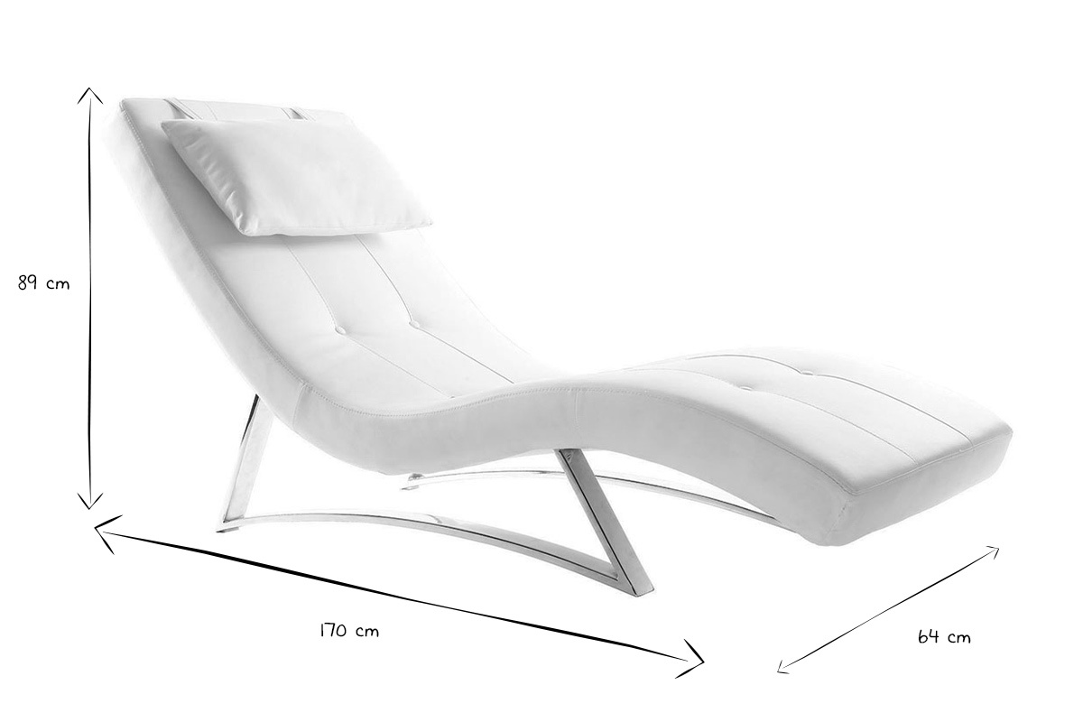 Chaise longue diseo blanco MONACO