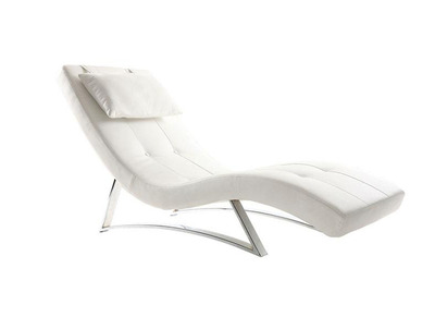 Chaise longue diseño blanco MONACO