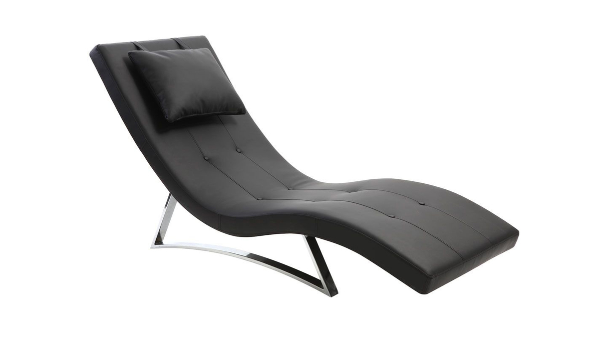 Chaise longue diseño negro MONACO
