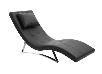 Chaise longue diseño negro MONACO