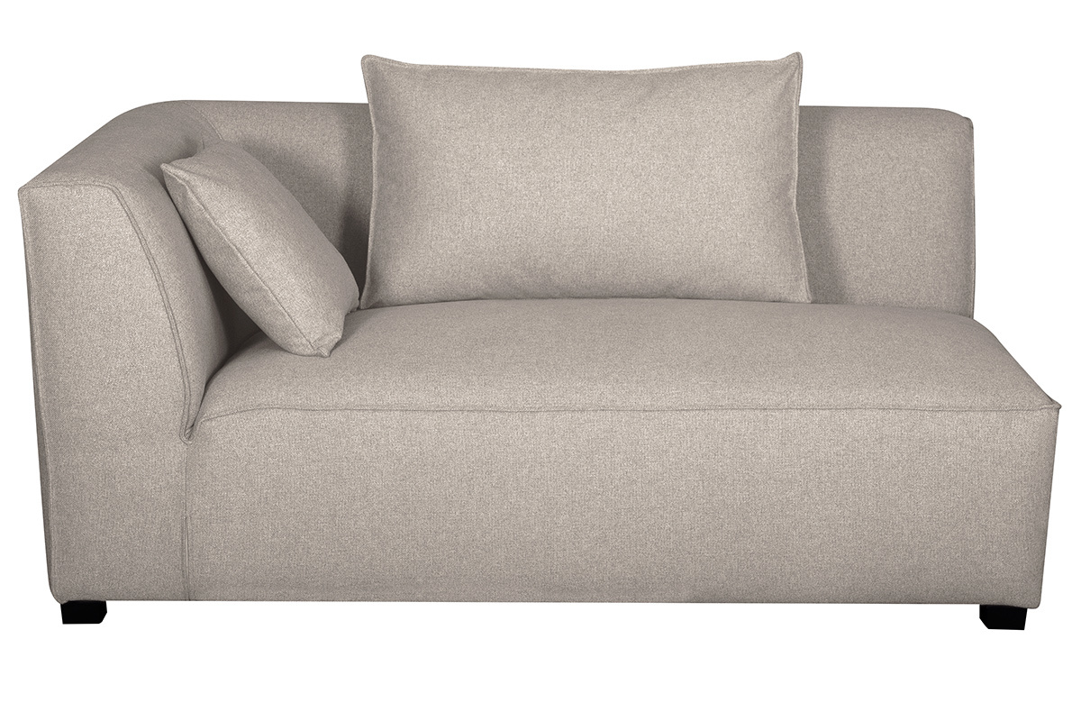 Chaise longue esquina izquierda beige PLURIEL