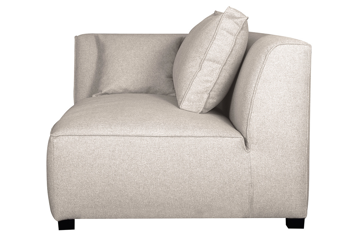 Chaise longue esquina izquierda beige PLURIEL