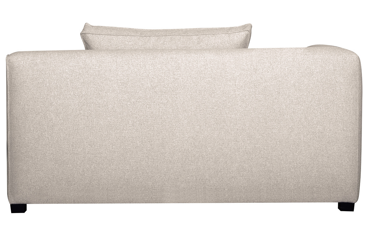 Chaise longue esquina izquierda beige PLURIEL