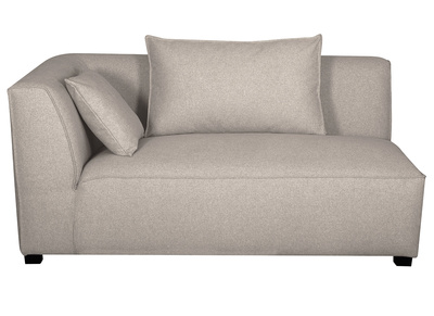 Chaise longue esquina izquierda beige PLURIEL
