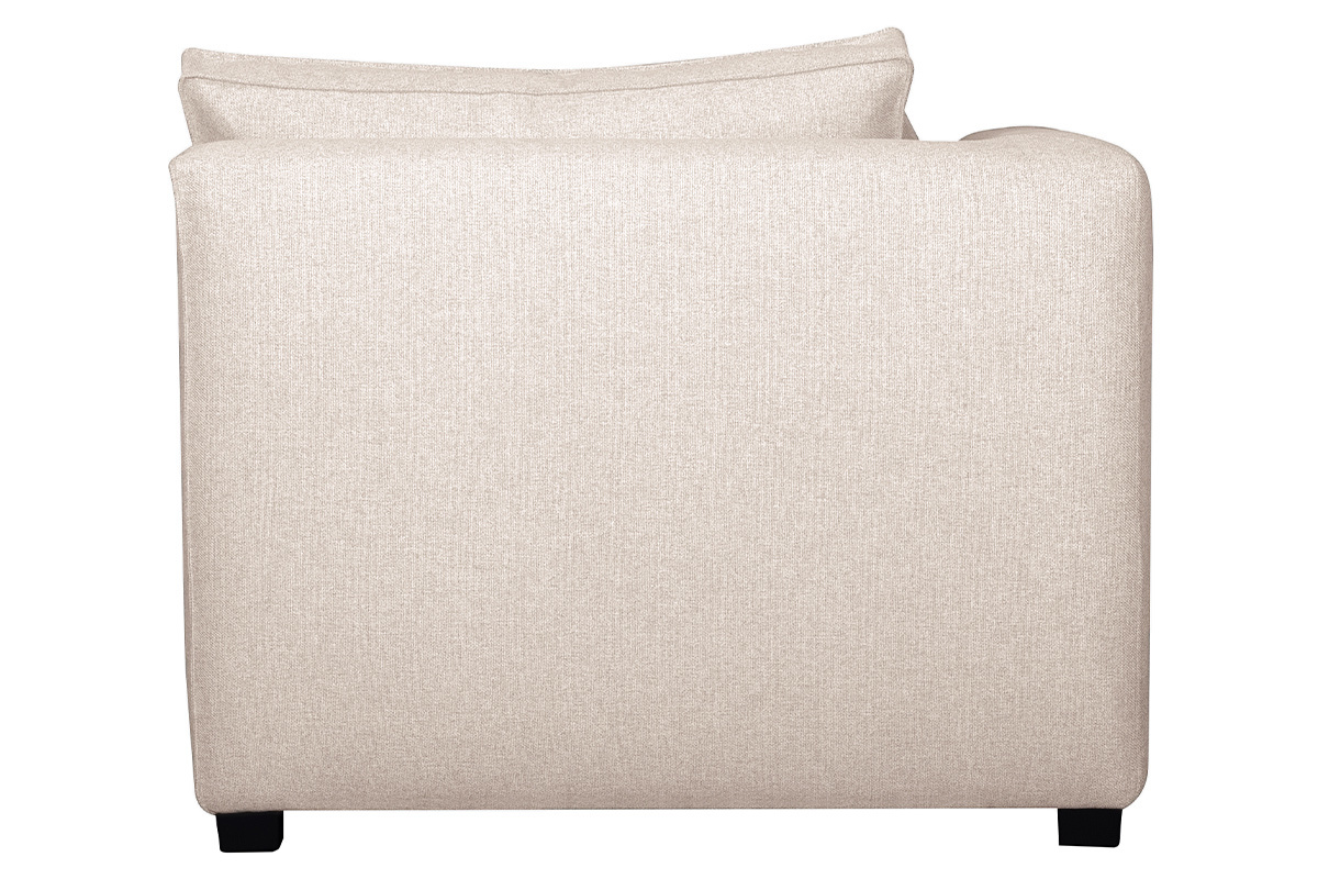 Chaise longue esquina izquierda tejido beige PLURIEL