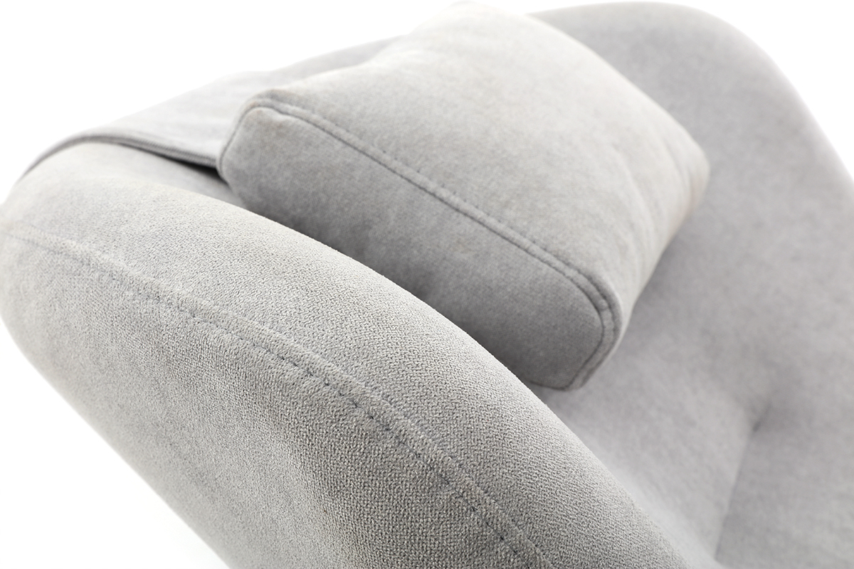 Chaise longue moderna terciopelo gris claro FLOW