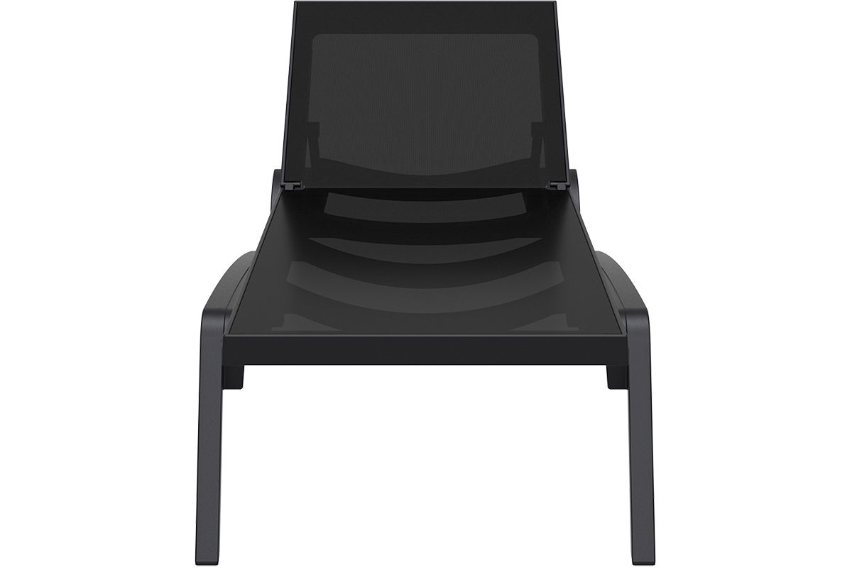 Chaise longue negro y antracita CORAIL