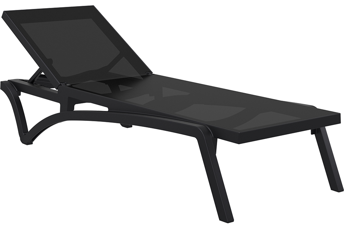 Chaise longue negro y antracita CORAIL