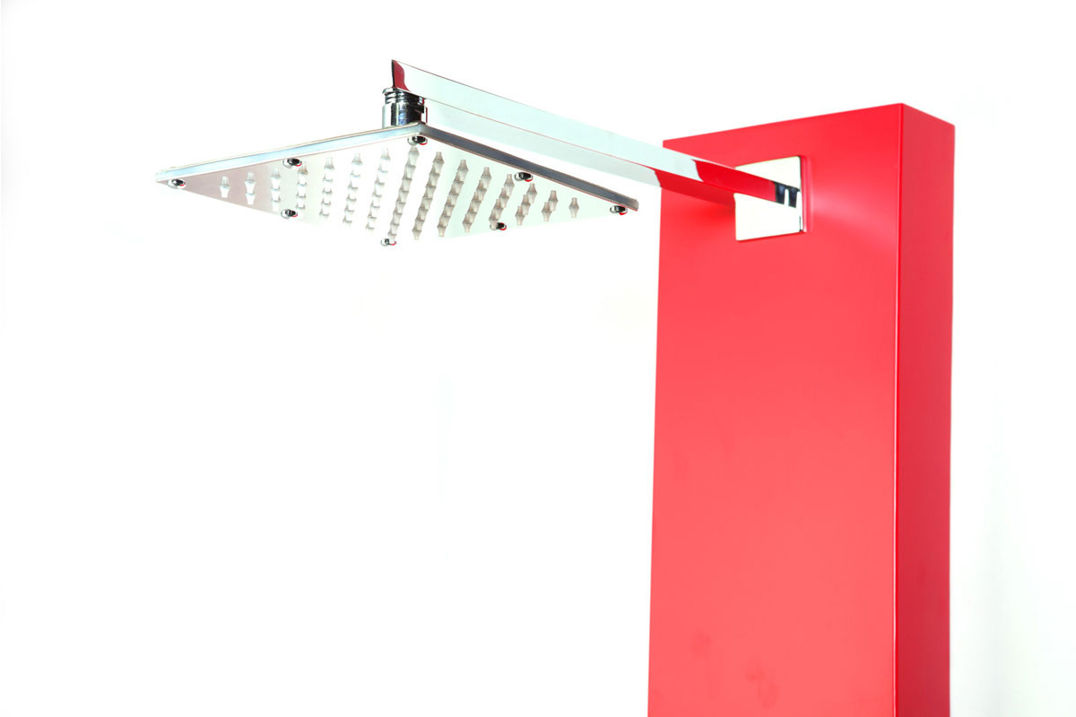 Columna de ducha hidromasaje color rojo TRENDY