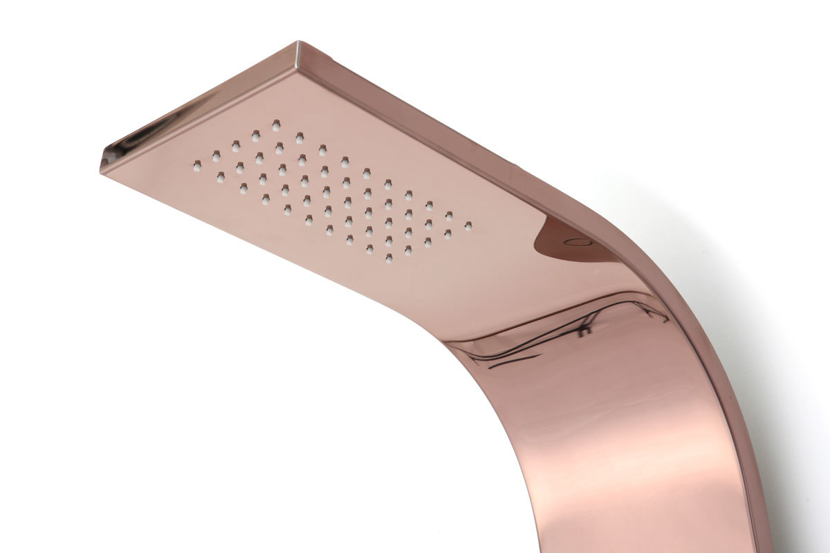 Columna de ducha hidromasaje rosa cobrizo SAVANNAH