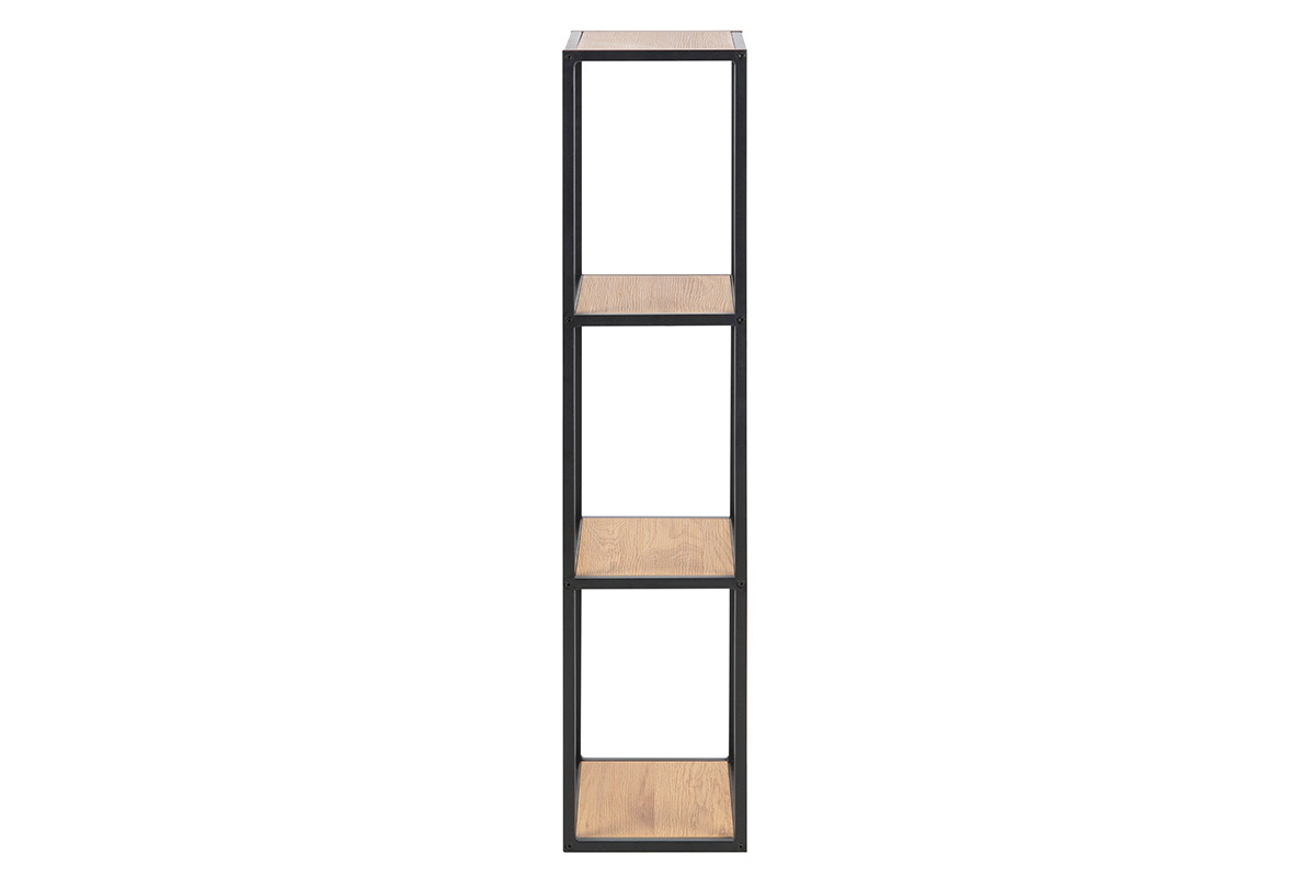 Columna de pared industrial metal y madera A108 cm TRESCA