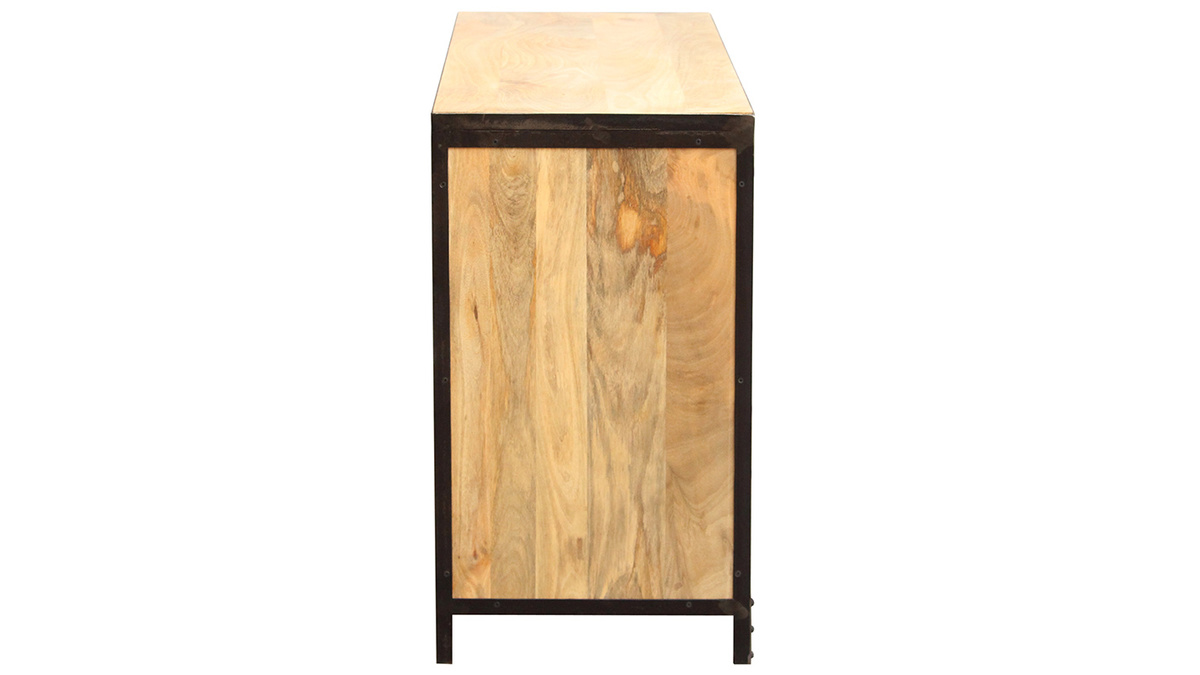 Cmoda 6 cajones madera y metal INDUSTRIA