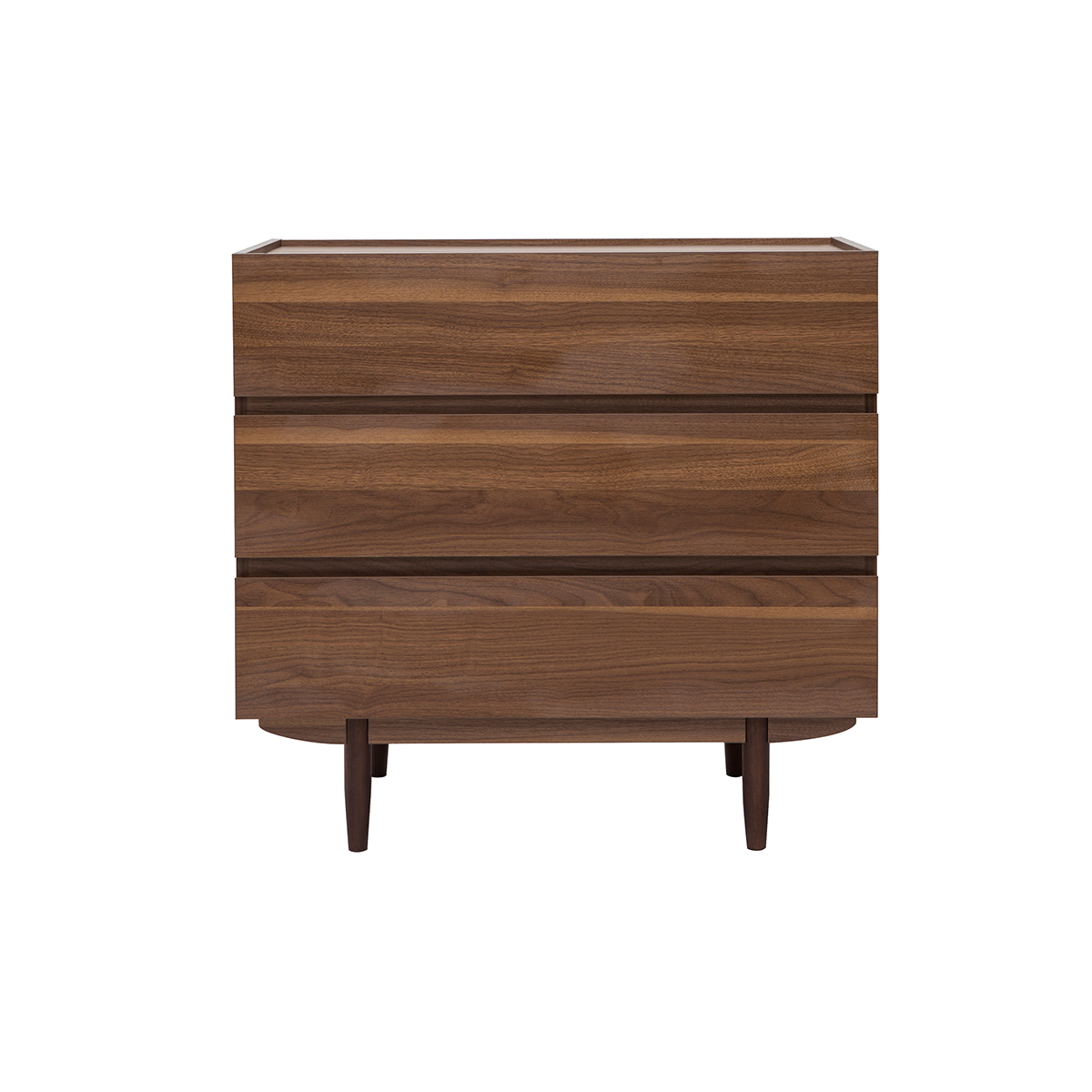 Cómoda de 3 cajones de madera oscura 80 cm SANAA