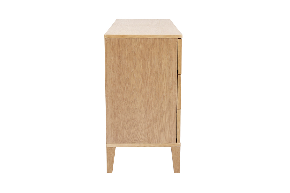 Cmoda de 6 cajones de madera clara 120 cm FREDDY