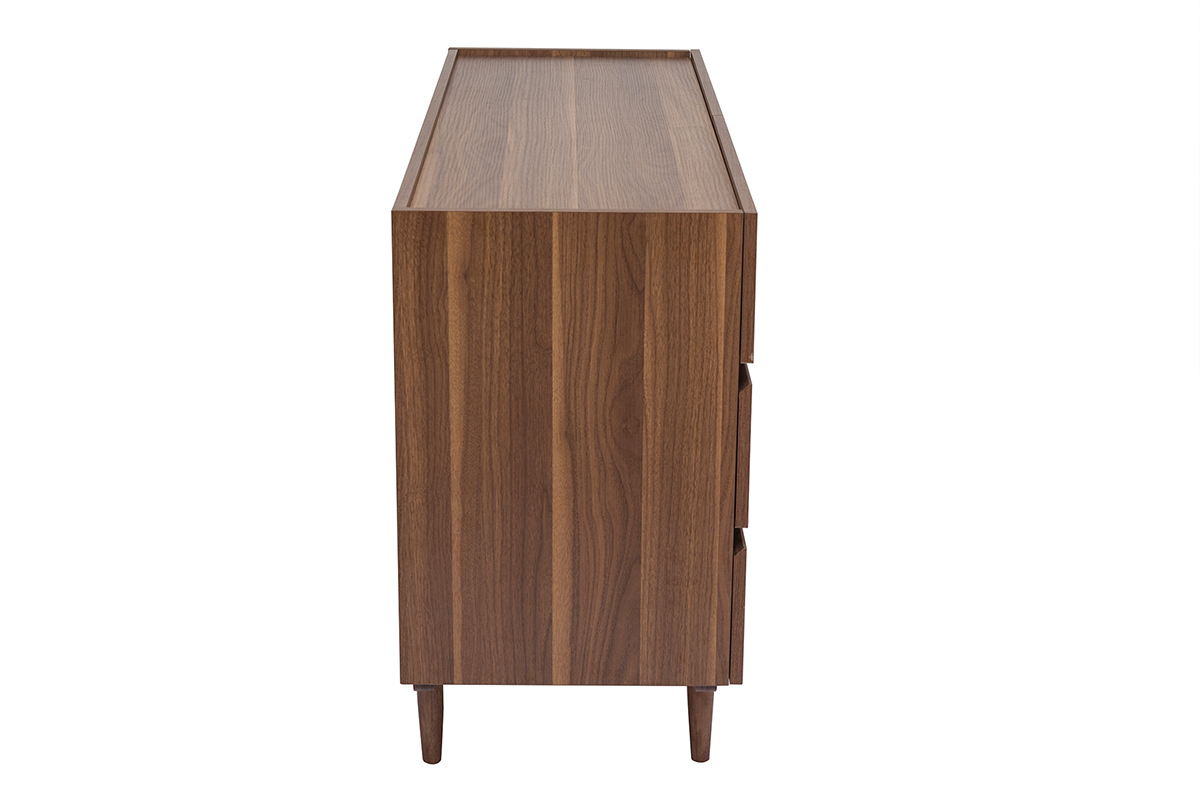 Cmoda de 6 cajones de madera oscura 120 cm SANAA