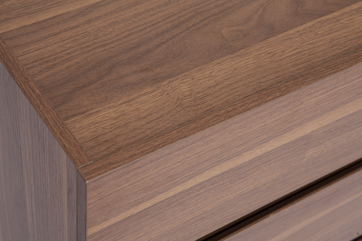 Cmoda de 6 cajones de madera oscura 120 cm SANAA