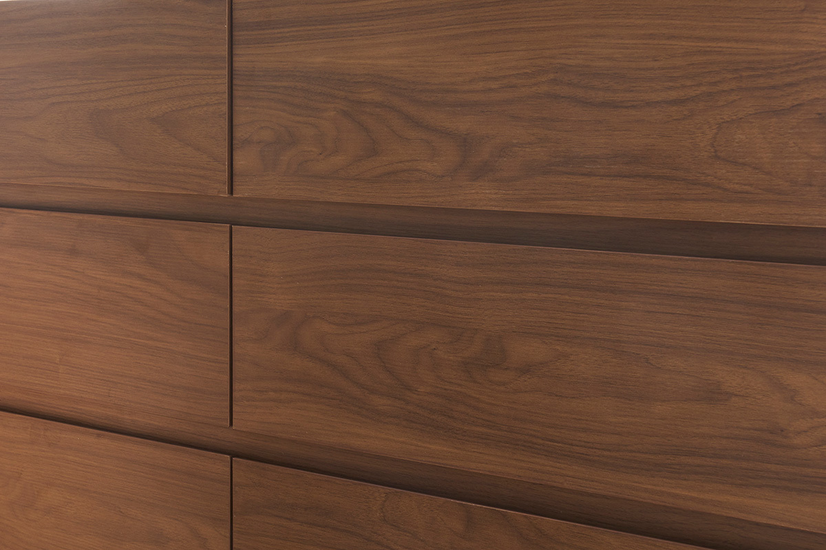 Cmoda de 6 cajones de madera oscura 120 cm SANAA