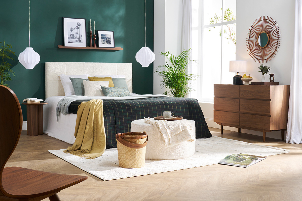 Cmoda de 6 cajones de madera oscura 120 cm SANAA
