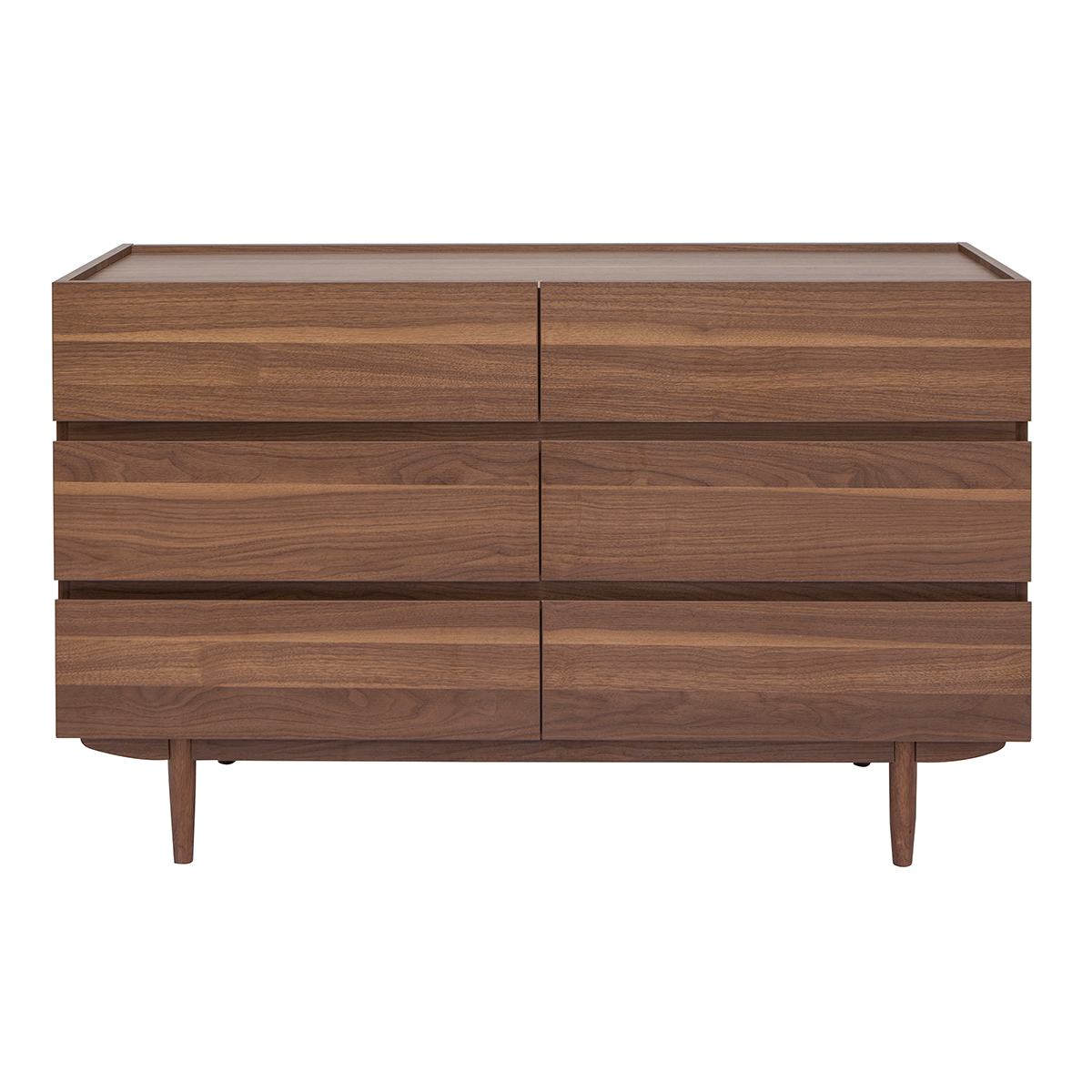 Cómoda de 6 cajones de madera oscura 120 cm SANAA