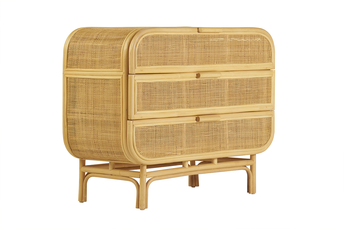 Cmoda de ratn de 3 cajones L100 cm LUWAK