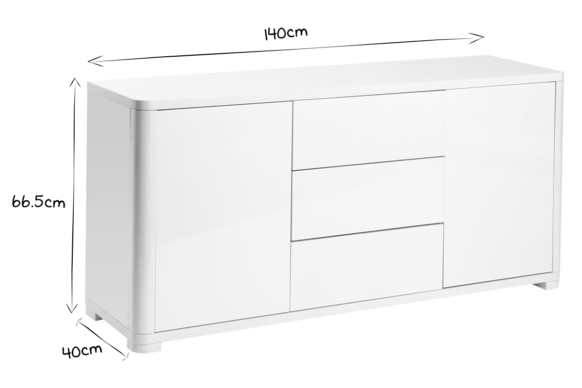 Cmoda diseo blanco lacado PAX