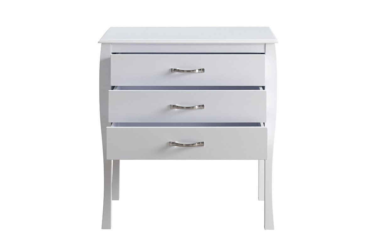 Cmoda diseo clsico blanca 3 cajones MARGOT