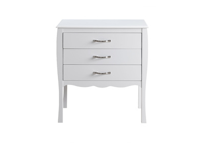 C&oacute;moda dise&ntilde;o cl&aacute;sico blanca 3 cajones MARGOT