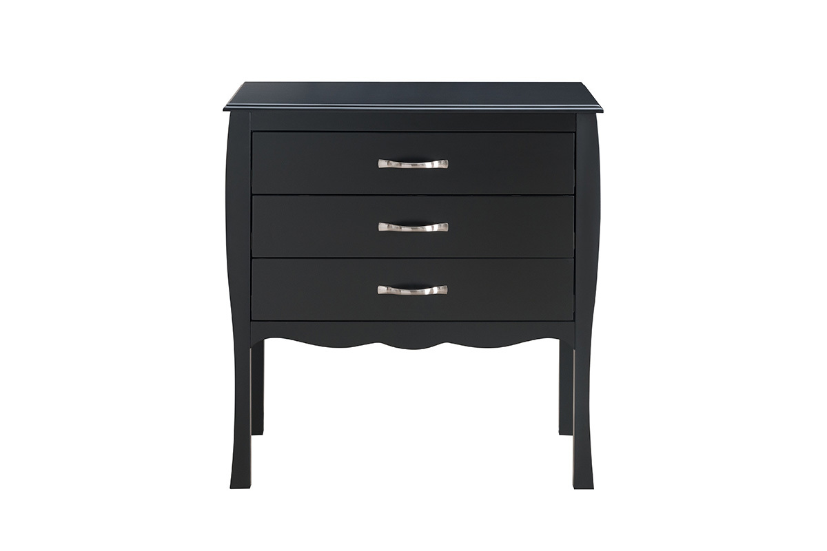 Cmoda diseo clsico negra 3 cajones MARGOT
