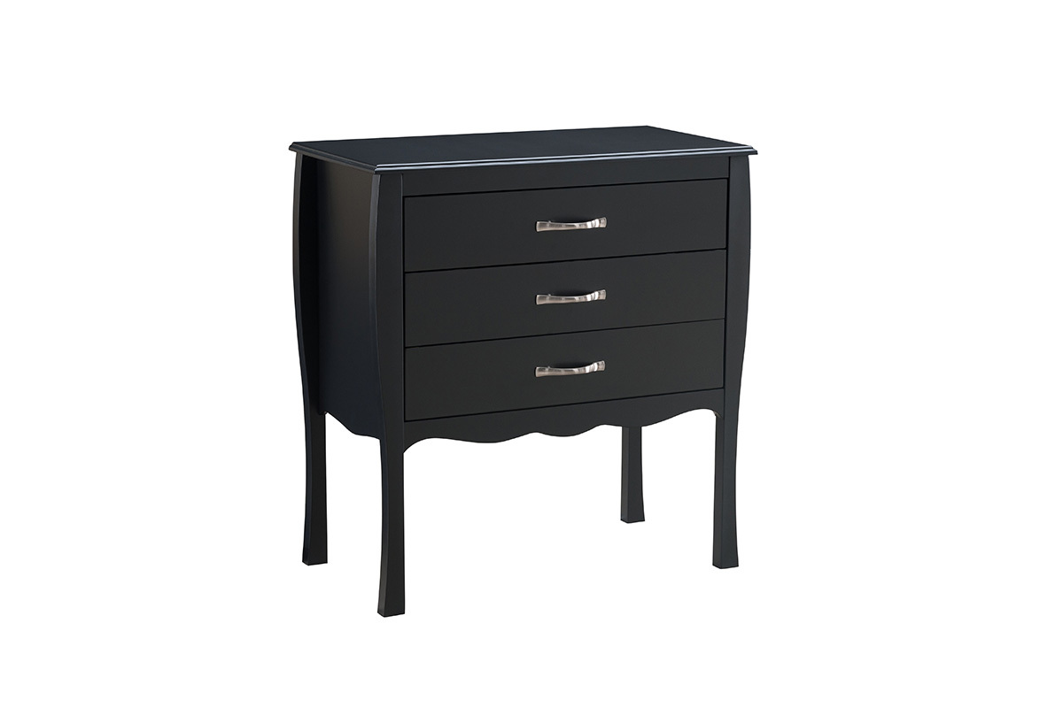 Cmoda diseo clsico negra 3 cajones MARGOT