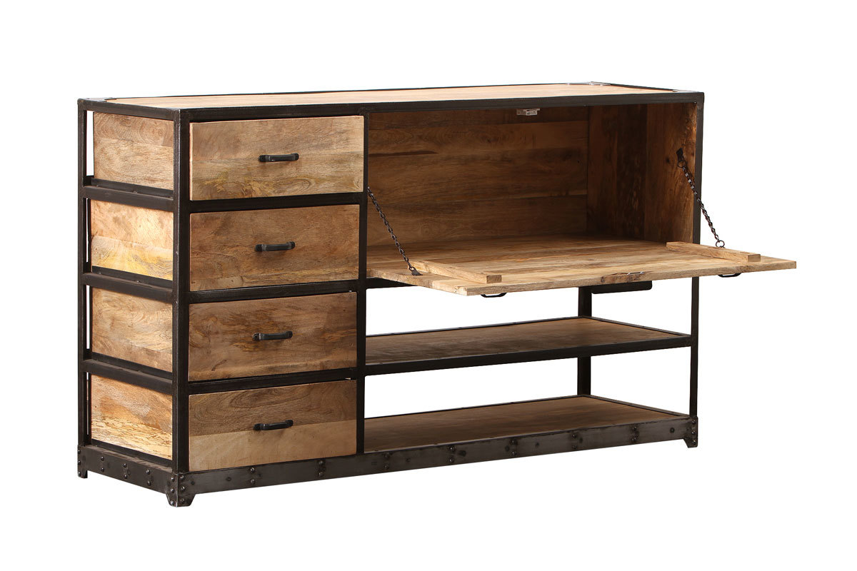 Cmoda diseo industrial madera maciza INDUSTRIA