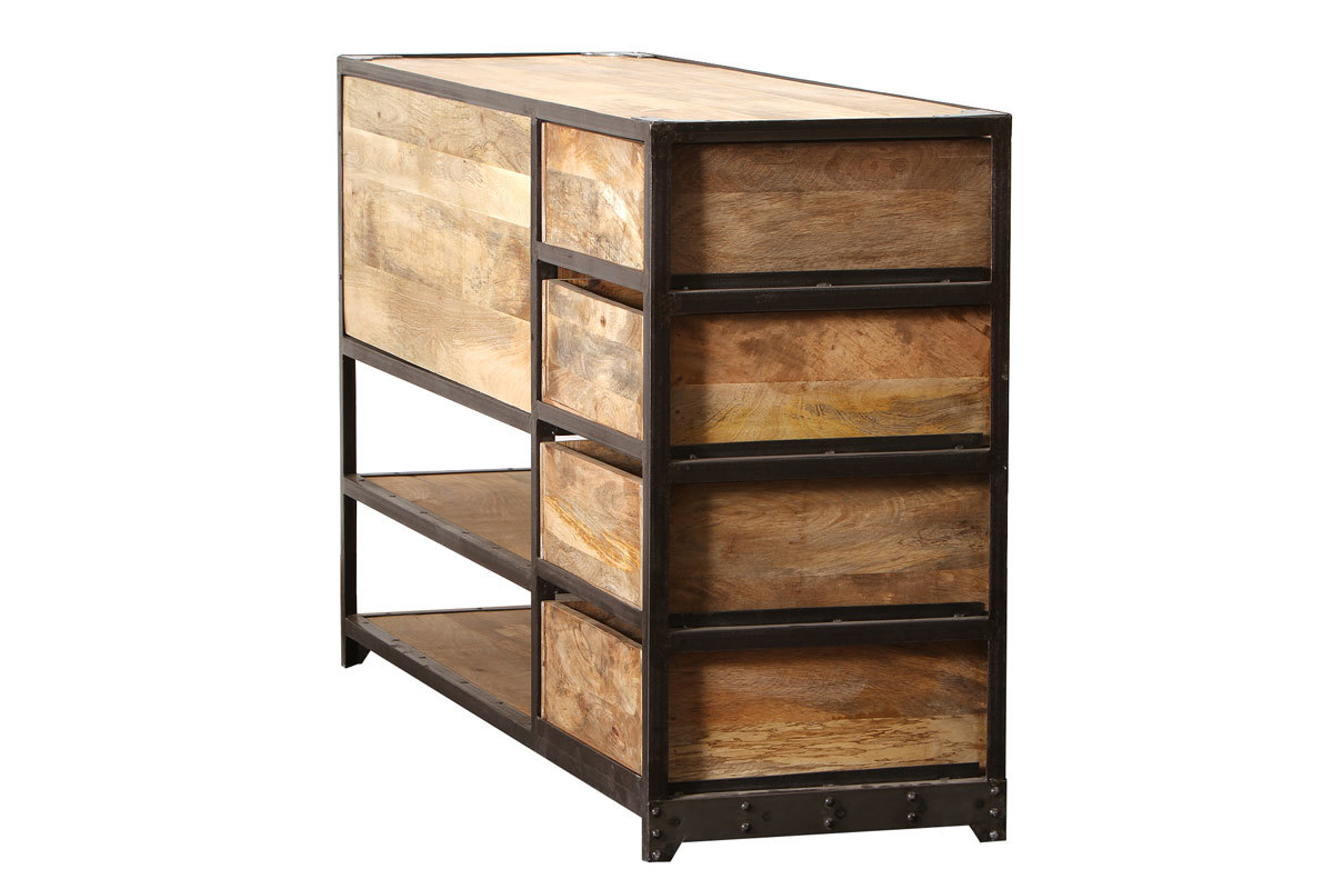 Cmoda diseo industrial madera maciza INDUSTRIA