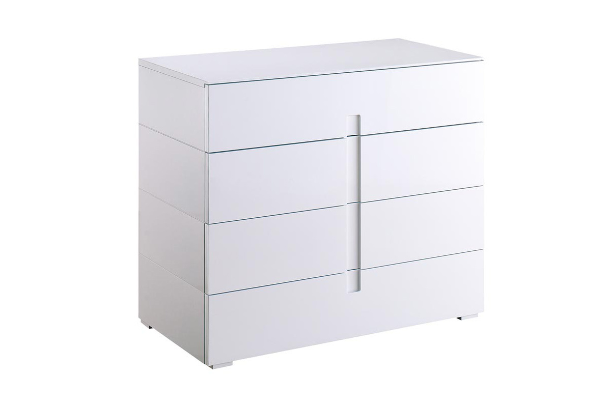 Cmoda diseo lacado blanco 4 cajones TED
