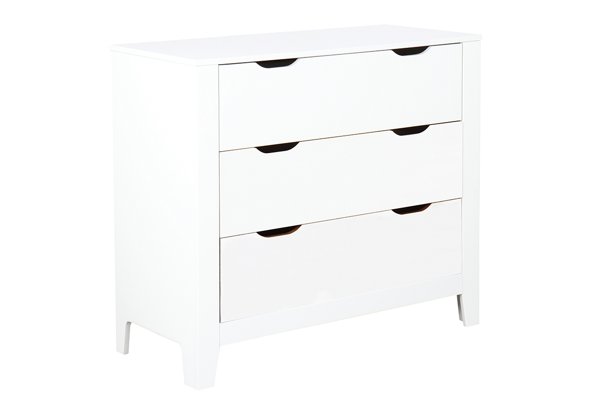 Cmoda nrdica blanca con 3cajones MOLENE