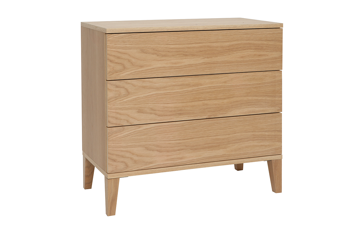 Cmoda nrdica de 3cajones de madera clara FREDDY