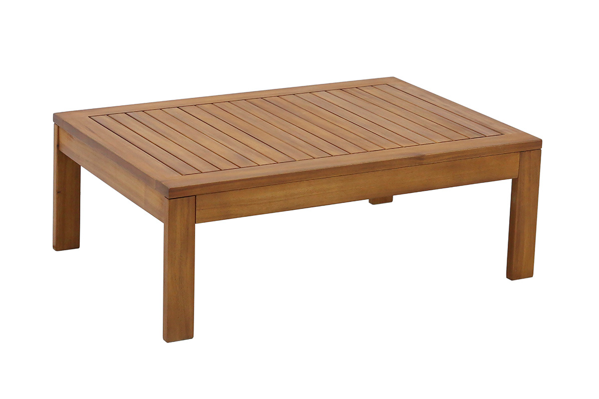 Conjunto de jard�n 3-4 plazas en madera maciza, 2 juegos de fundas (taupe o crudo) y reposabrazos trenzados ALOHA