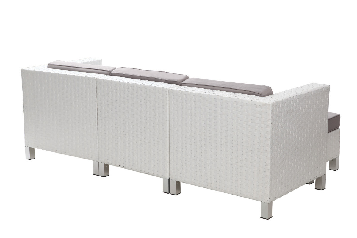 Conjunto HAWAI- 2 sillones esquineros y 1 silln central, 1 mesa de saln y 1 puf