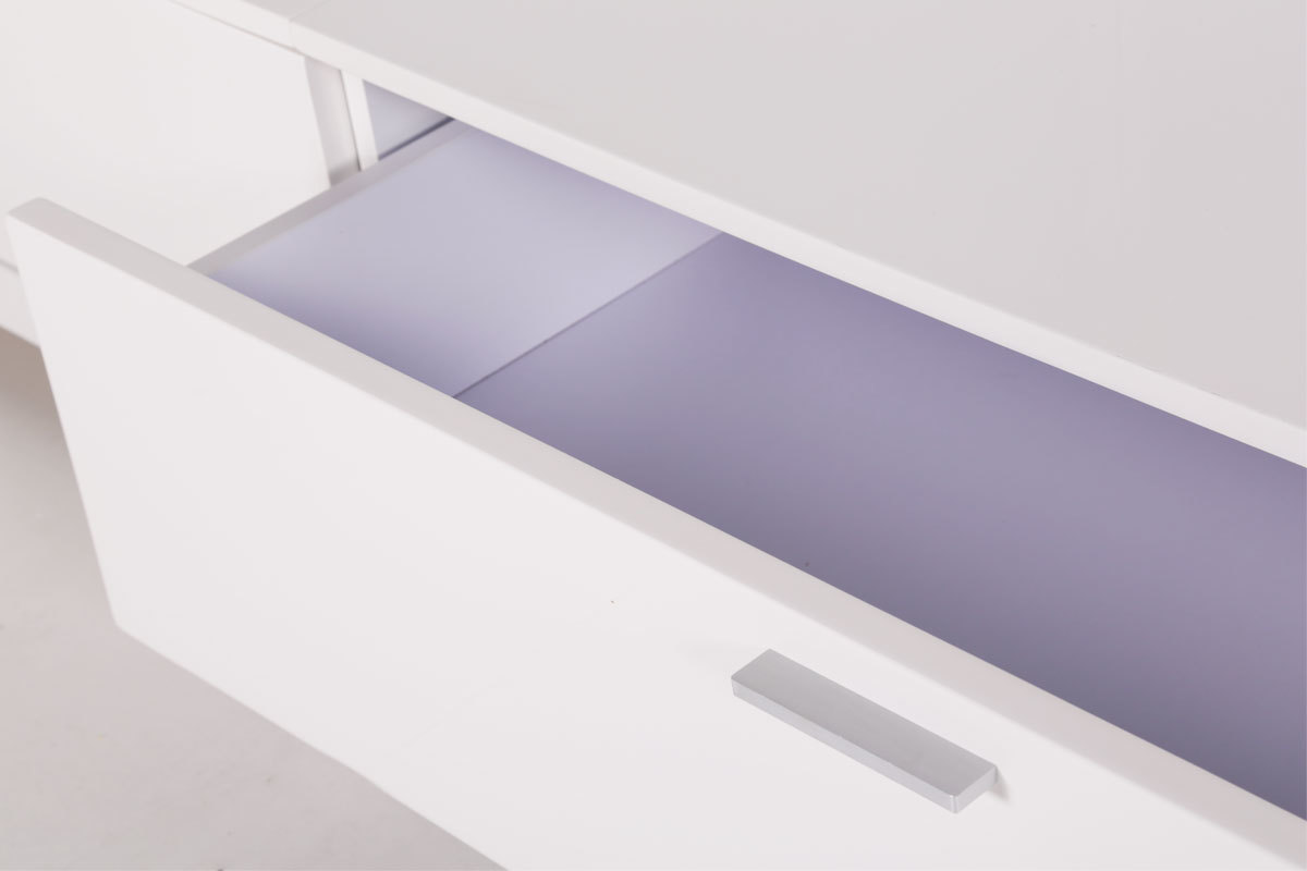 Conjunto mural TV dise�o blanco brillante ODEON