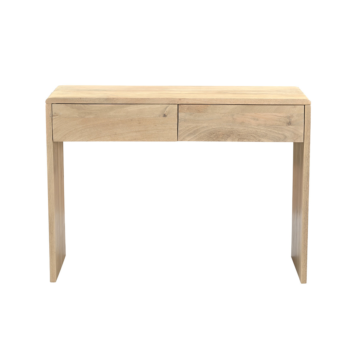 Consola con almacenaje de madera clara de mango macizo L105 cm LATIKA