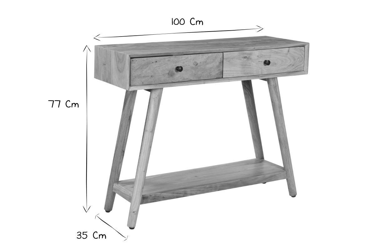 Consola en acacia L100 cm MEEKO