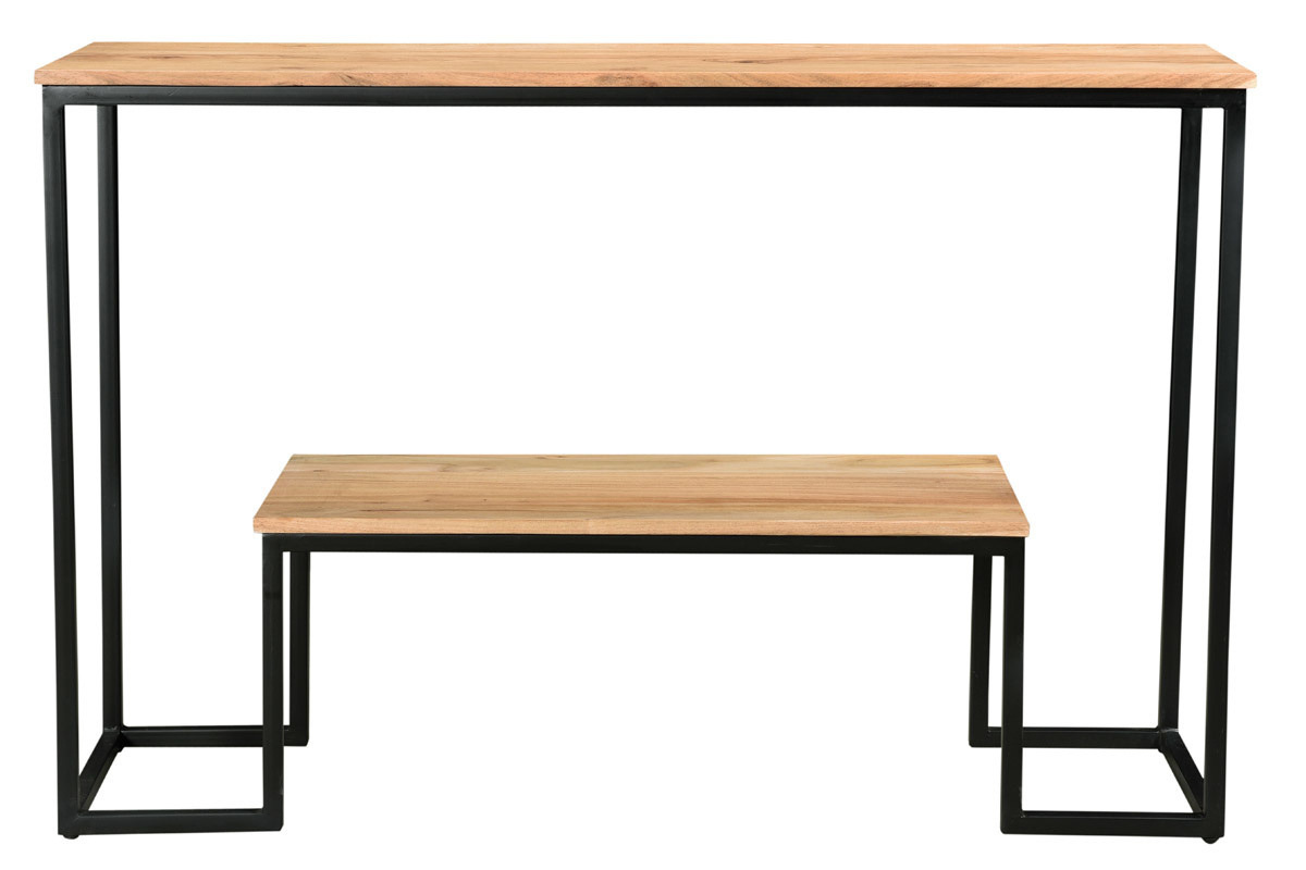 Consola en acacia y metal L115 cm GRENELLE