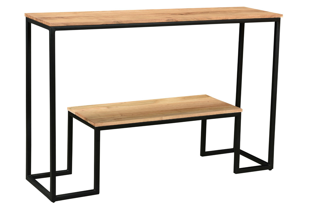 Consola en acacia y metal L115 cm GRENELLE