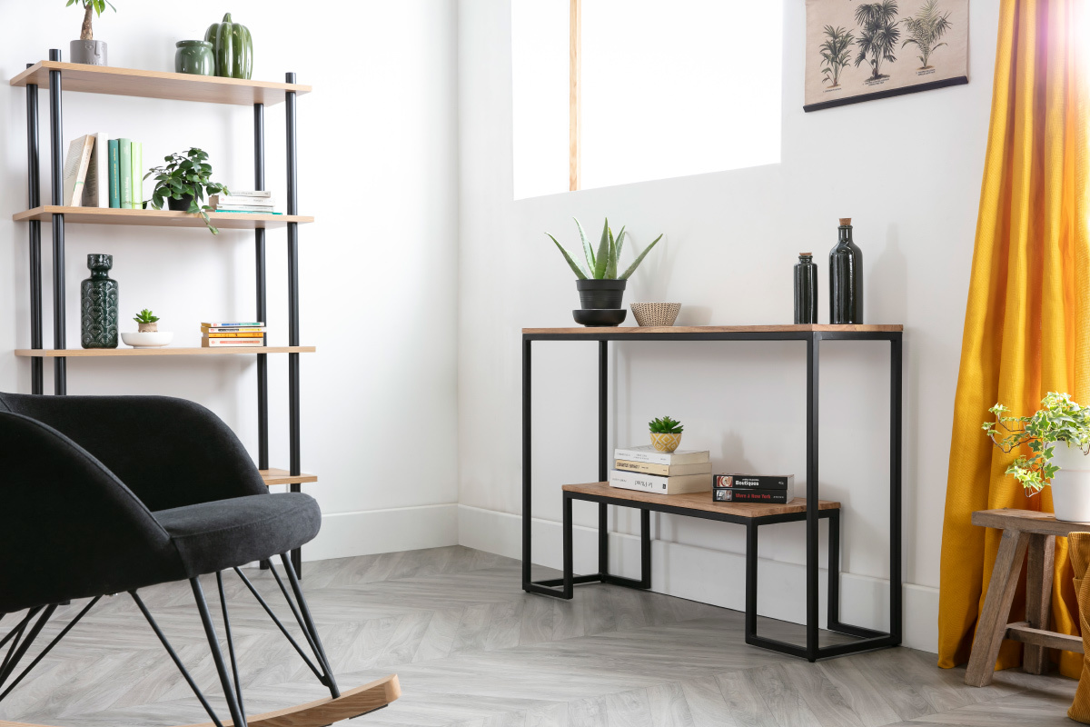 Consola en acacia y metal L115 cm GRENELLE